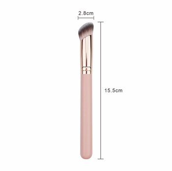 Πινέλο concealer μακιγιάζ με κεκλιμένη κεφαλή, συνθετικές τρίχες, ξύλινη λαβή, μονή συσκευασία