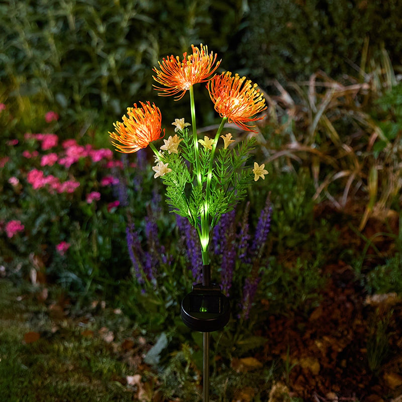 Solarna zemlja lampa u obliku cvijeta, IP65 vodootporna, LED izvor, 3,5V, 0,06W, ručni prekidač