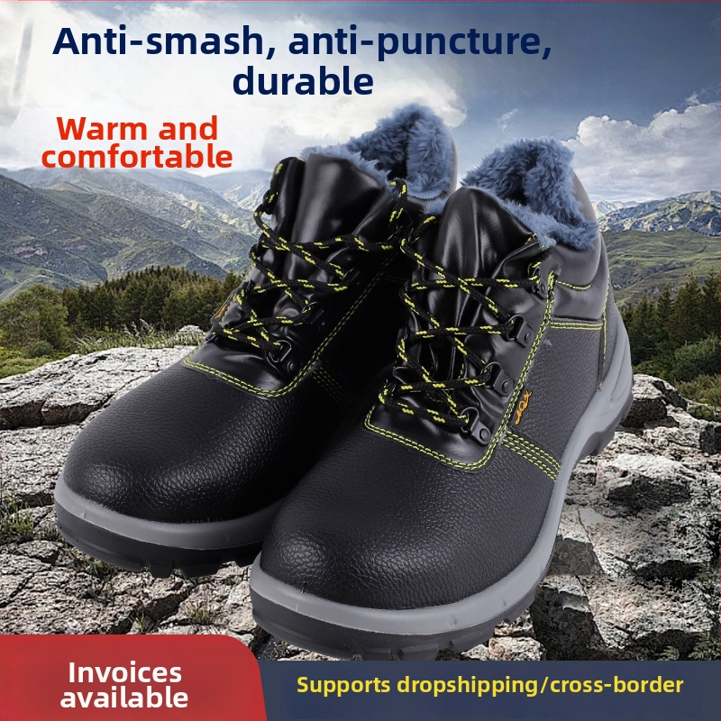 Pánska pracovná obuv – celoročná, vysoký vrchný diel, koža z mikrovlákna, oceľový špič, proti nárazu a prepichnutiu, izolovaná