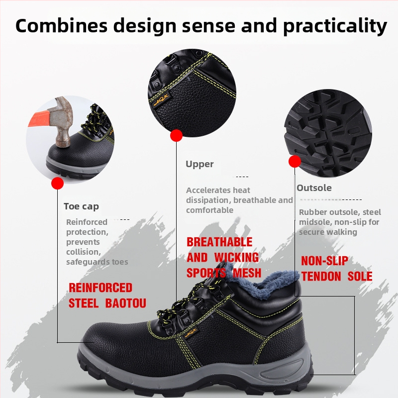 Pánska pracovná obuv – celoročná, vysoký vrchný diel, koža z mikrovlákna, oceľový špič, proti nárazu a prepichnutiu, izolovaná