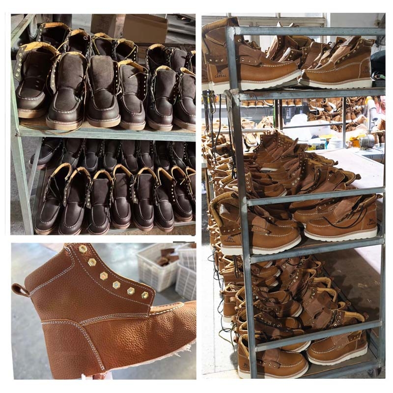 Cipele za sigurnost na radu - Visoke, s vezivanjem, čelični prst, Goodyear Welt, gumeni đon, otporne na ulje