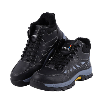 Pantofi de protecție pentru muncă cu vârf din oțel, piele microfibră, design de talie joasă, talpă din cauciuc rezistentă la uzură