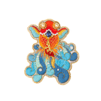 Acarhat DIY hímzés készlet: koi hal brooch, francia stílus, textil anyag, ruhákhoz való kiegészítő