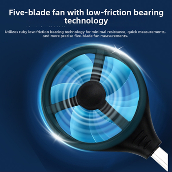 AS836 Digitálny anemometer, prenosný merací rozsah vetra 0.3–45 m/s, presnosť ±3% ±0.1 dgt, rozlíšenie 0.1 m/s