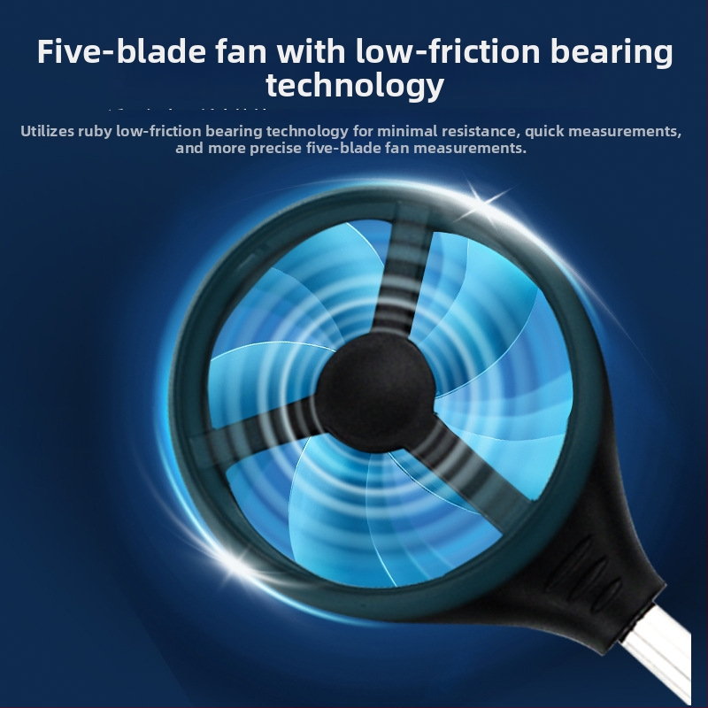 AS836 Digitálny anemometer, prenosný merací rozsah vetra 0.3–45 m/s, presnosť ±3% ±0.1 dgt, rozlíšenie 0.1 m/s