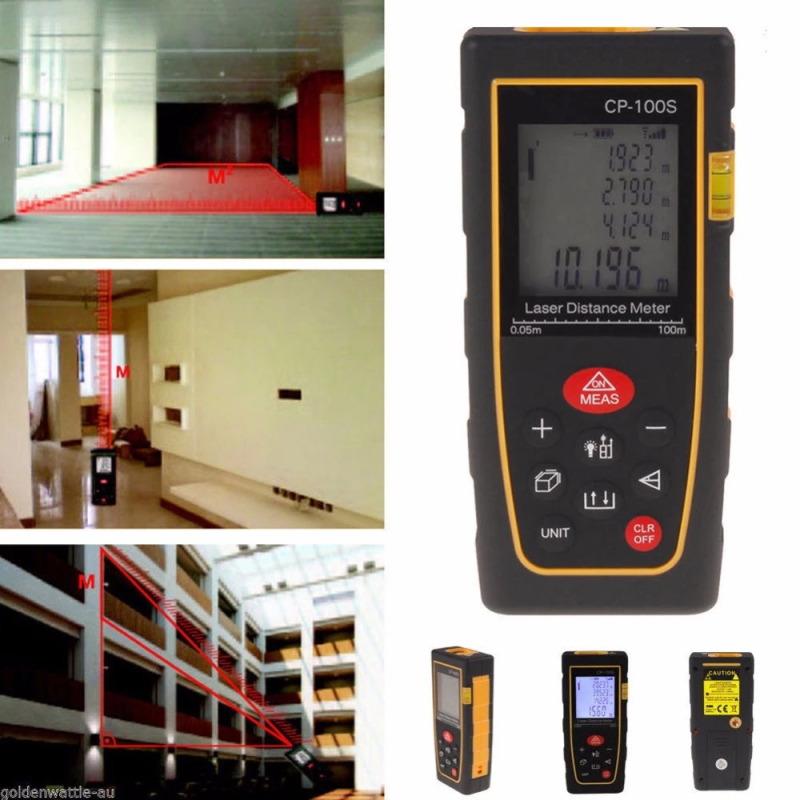 Όργανο μέτρησης λέιζερ για δωμάτια και όγκους | εμβέλεια 0-100 m | λειτουργία 3 V | βάρος 110 g | βιομηχανική και εμπορική διακόσμηση