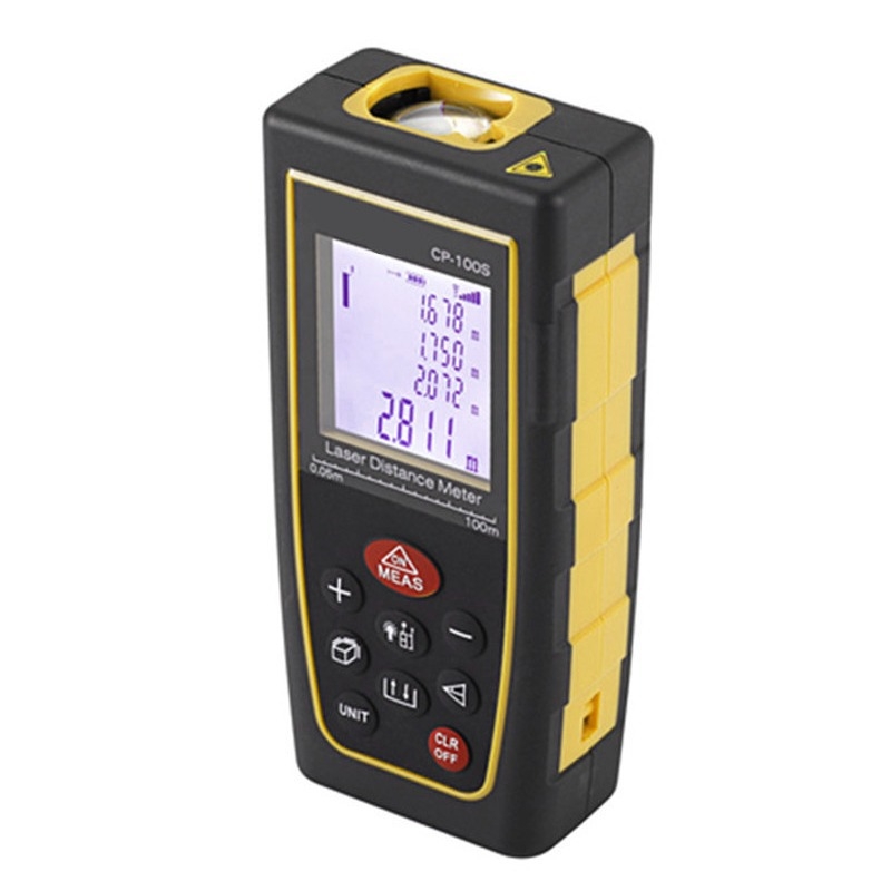 Όργανο μέτρησης λέιζερ για δωμάτια και όγκους | εμβέλεια 0-100 m | λειτουργία 3 V | βάρος 110 g | βιομηχανική και εμπορική διακόσμηση