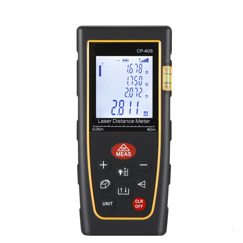 Όργανο μέτρησης λέιζερ για δωμάτια και όγκους | εμβέλεια 0-100 m | λειτουργία 3 V | βάρος 110 g | βιομηχανική και εμπορική διακόσμηση