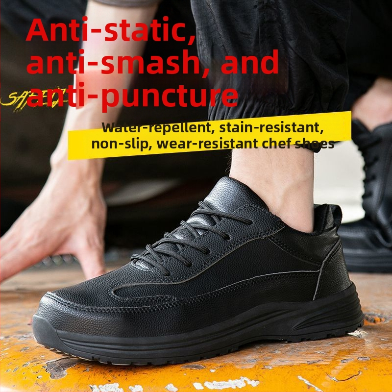 Παπούτσια ασφαλείας εργασίας με πλαστικά προστατευτικά δακτύλων – Αντι-κρούση, Αντι-Διάτρησης, Αντιολισθητικά, Δέρμα από μικροϊνες, Χαμηλό άνω μέρος