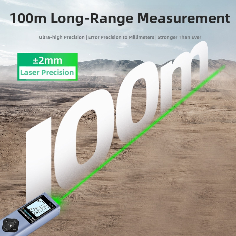 Φορητός μετρητής απόστασης 3 σε 1 και ψηφιακός χάρακας, μοντέλο G σειρά, εμβέλεια 0,5–100 m, ακρίβεια 0,001 m, για εσωτερικές και εξωτερικές μετρήσεις