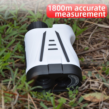 Prenosný laserový rangefinder GR01-1800 – rozsah 3–2000 m, presnosť ±(1.0 m + D*0.2%), hmotnosť 162 g, určený pre golf, lov a inžinierske merania