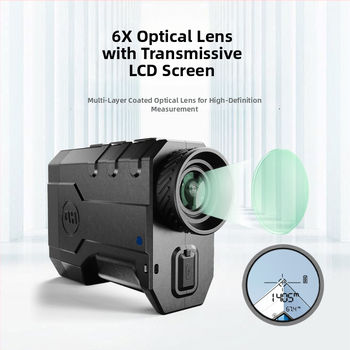 Golfový laserový rangefinder JX-2000, druhá generácia, rozsah 3–2000 m, presnosť ±1 m, hmotnosť 167 g