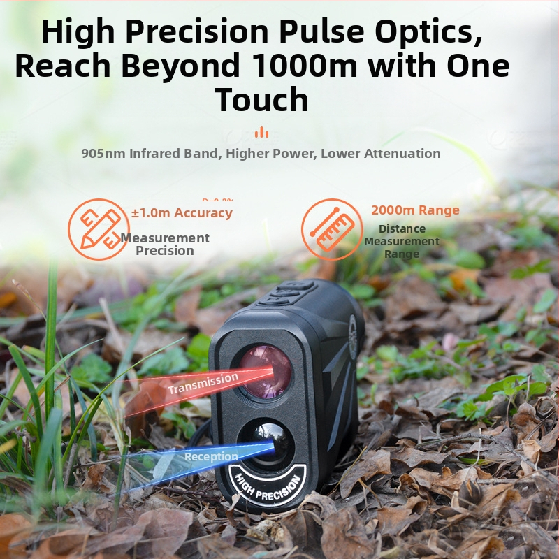 Brightsky Brt-gr02 Distanțometru cu laser pentru golf — rază 3–2000 m, precizie ±1 m, greutate 180 g, compensare înclinație