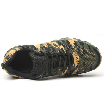 Pantofi de protecție pentru bărbați, cu vârf din oțel, talpa cu partea superioară joasă, protecție anti-perforație și anti-șoc, material Fly-Weave