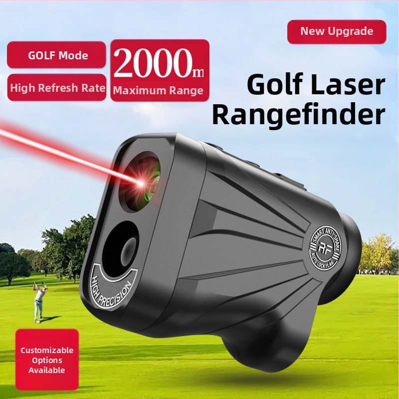 Golfový laserový distancometer s dosahom 2000 m, presnosť ±1 m, meranie vzdialenosti, výšky a uhla, golfový ďalekohľad