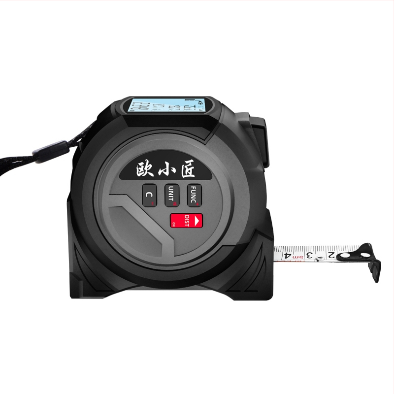 Ručný laserový merací prístroj Ou Xiaojiang, séria Ja Tape Measure, rozsah merania 0,5–60 m, presnosť 0,001 m, prevádzkové napätie 3,7 V, hmotnosť 310 g