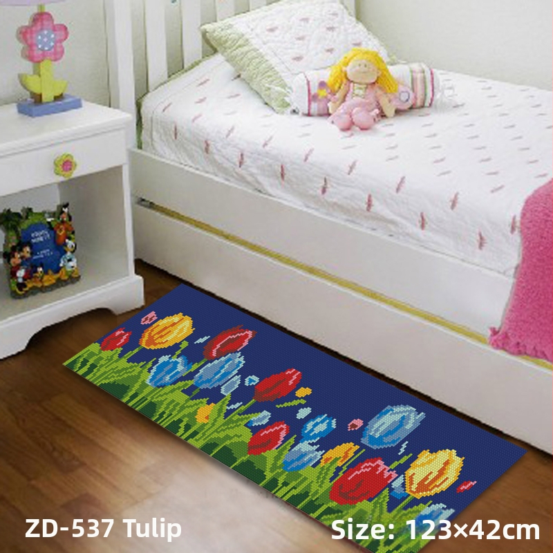 3D križno šiven tepih s debelim vunama, veliki podni tepih za spavaću sobu, ručni DIY komplet