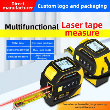 Lézerový merač vzdialenosti s Bluetooth, krížová čiara, rozsah merania 0,05–100 m, presnosť 0,001 m