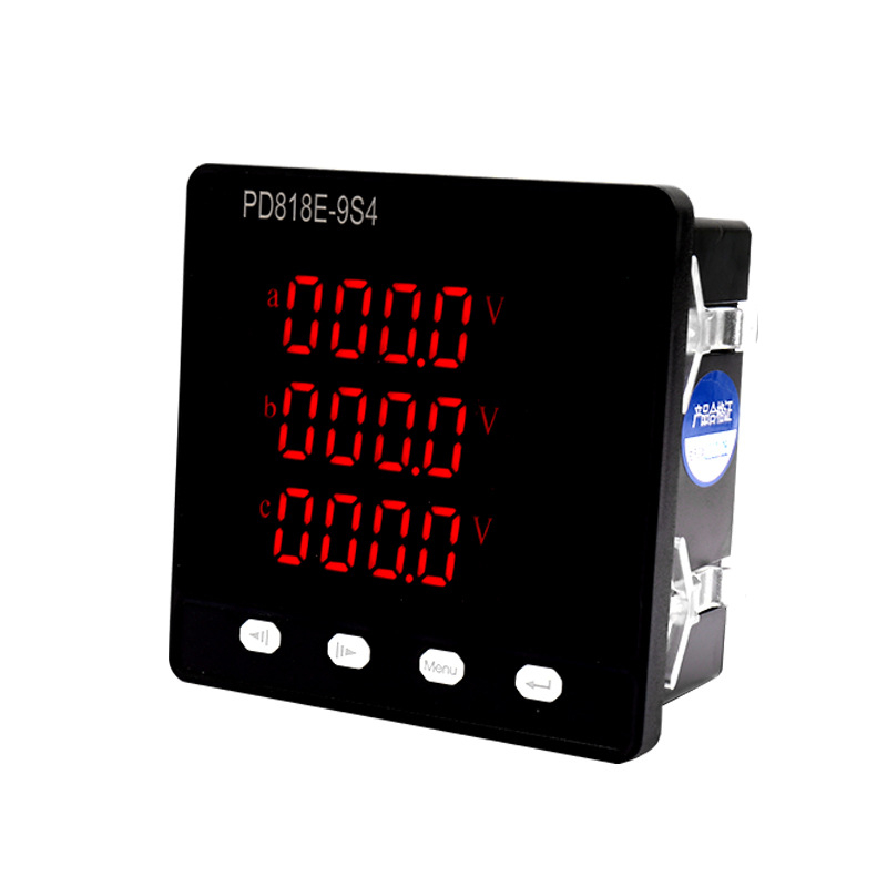 PD818E-9S4 Трифазен мултифункционален цифров измервател на мощност, амперметър и волтметър, Rolandfu