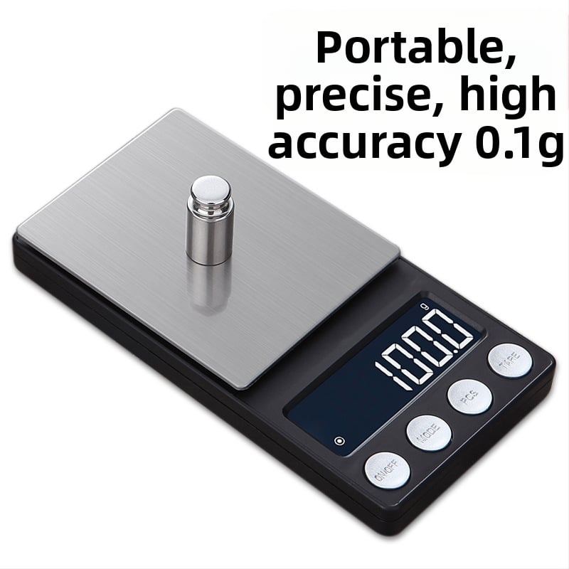 Джобна скала за бижута CX-186 – прецизен електронен баланс, диапазон 0,03–500 g, CHANGXIE, захранвана с батерии (2 × AAA)