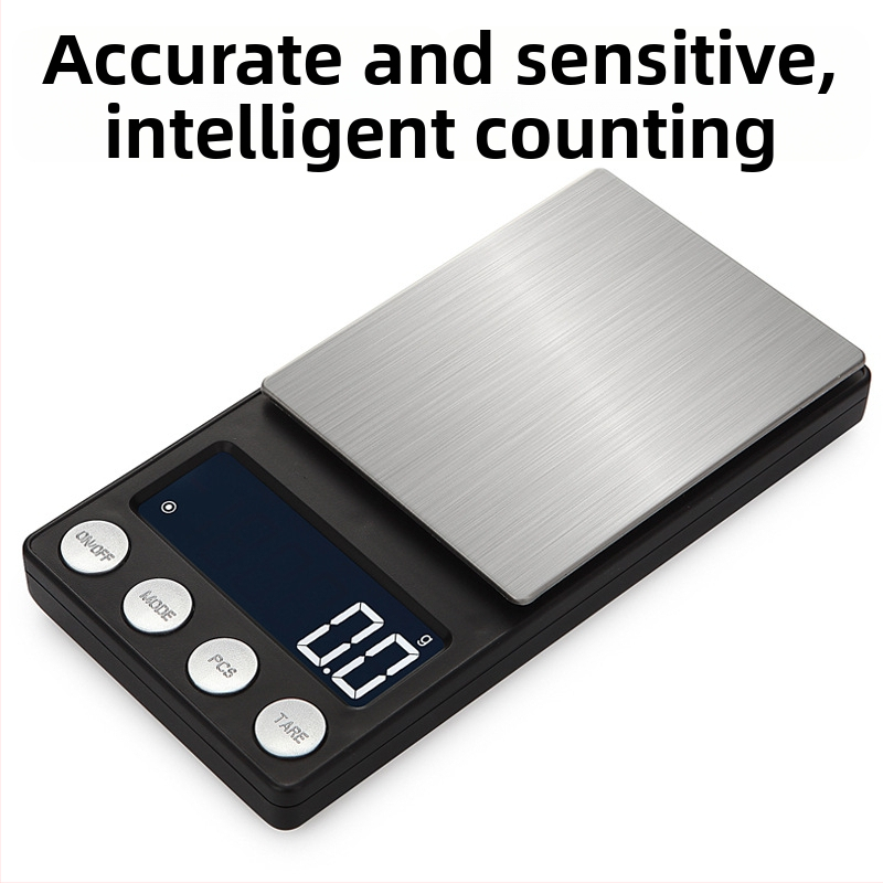 Джобна скала за бижута CX-186 – прецизен електронен баланс, диапазон 0,03–500 g, CHANGXIE, захранвана с батерии (2 × AAA)