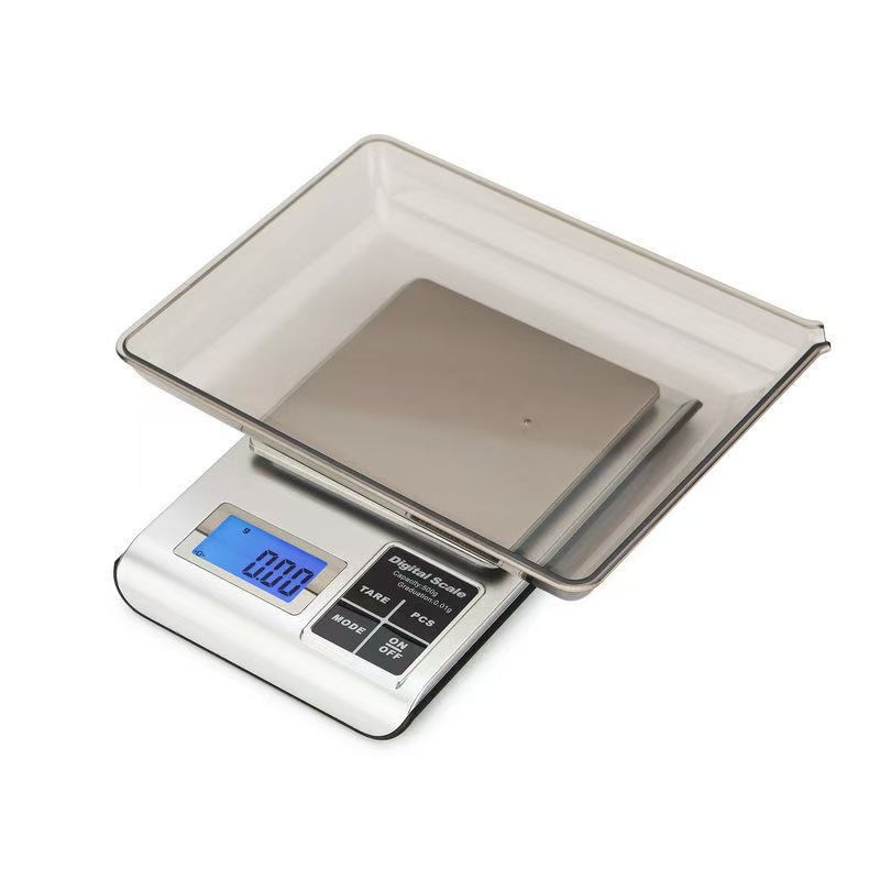 Prijenosna kuhinjska vaga od nehrđajućeg čelika, 3 kg/0.1 g, kompaktna digitalna vaga za hranu i medicinske materijale