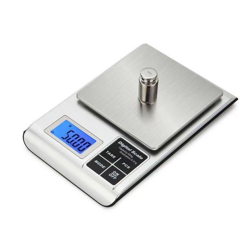 Prijenosna kuhinjska vaga od nehrđajućeg čelika, 3 kg/0.1 g, kompaktna digitalna vaga za hranu i medicinske materijale