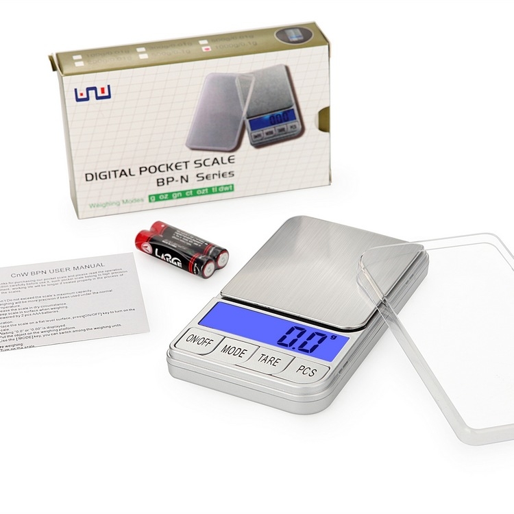 Baiheng BAH-K80 mini elektronička vaga za nakit, 2 kg/0,1 g, višefunkcionalna, napajanje AAA×2