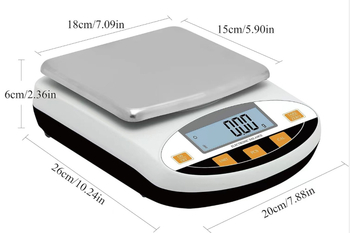 Elektronikus mérleg JM-B, kapacitás 5000 g, minimális mérés 1 g, felbontás 0.001 g