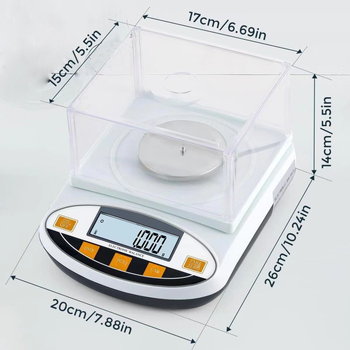 Elektronikus mérleg JM-B, kapacitás 5000 g, minimális mérés 1 g, felbontás 0.001 g
