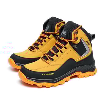 Pantofi de protecție pentru bărbați – antișoc și anti-perforație, piele microfibră, vârf din oțel, partea superioară înaltă