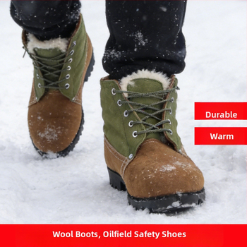 Zimné topánky z kože s kožušinou, vysoký vrch, izolované, ne-kovová špička, ochrana proti stlačeniu a prepichnutiu