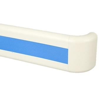 Kórházi folyosó antiütköző kapaszkodó, falra szerelt; márka Yuelang; külső anyag PVC; belső anyag alumíniumötvözet.