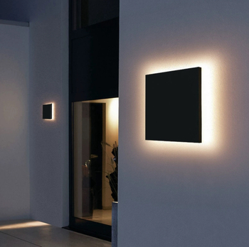 Vanjska kvadratna LED zidna svjetiljka, IP65 vodootporna, 5W, 220V, 2 LED, 3000K