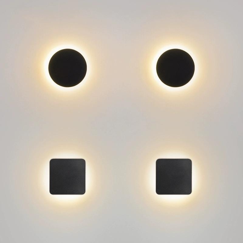 Vanjska kvadratna LED zidna svjetiljka, IP65 vodootporna, 5W, 220V, 2 LED, 3000K