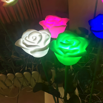LED PVC ruža podna svjetiljka – Vanjska vodootporna (Model YGS-CD012; Materijal PE; IP65; Snaga 0,3W/1W; Serija: PVC rose ground lamp)