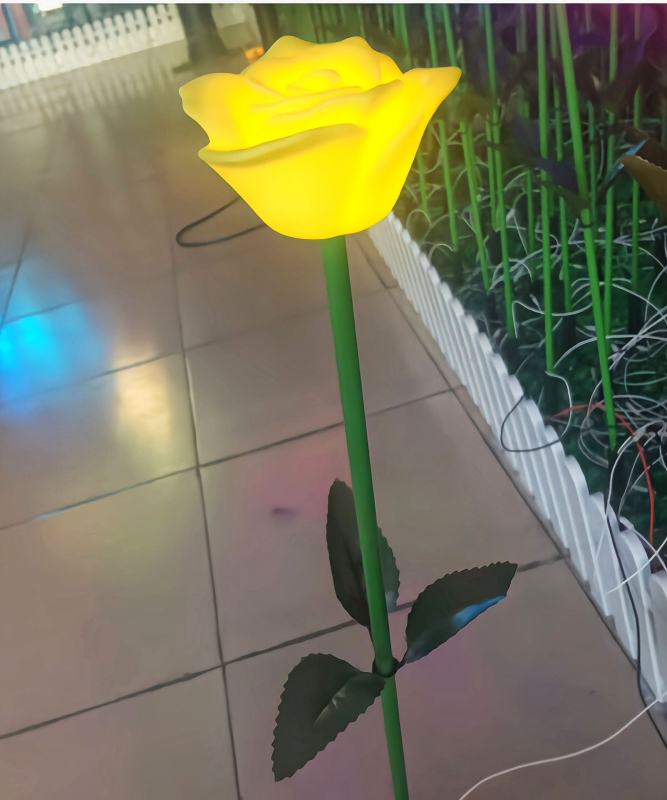 LED PVC ruža podna svjetiljka – Vanjska vodootporna (Model YGS-CD012; Materijal PE; IP65; Snaga 0,3W/1W; Serija: PVC rose ground lamp)