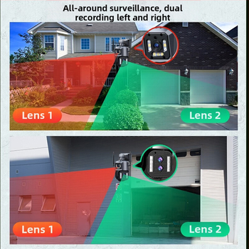 IPC360 Panoramatická kamera s dvojitým zobrazením na vonkajšie použitie, napájanie 12V, prevádzková teplota -10 až 50°C, podpora alarmu, vnútorné aj vonkajšie použitie