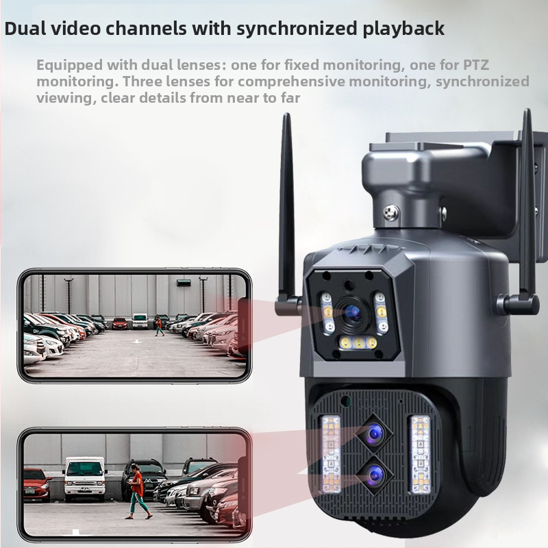 IPC360 Panoramatická kamera s dvojitým zobrazením na vonkajšie použitie, napájanie 12V, prevádzková teplota -10 až 50°C, podpora alarmu, vnútorné aj vonkajšie použitie