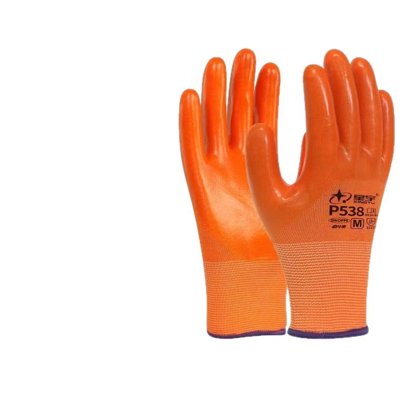 Γάντια εργασίας μίας χρήσης PVC P538 Star Universe – ανθεκτικά στη φθορά, αντιολισθητικά, αδιάβροχα, 12 ζεύγη.