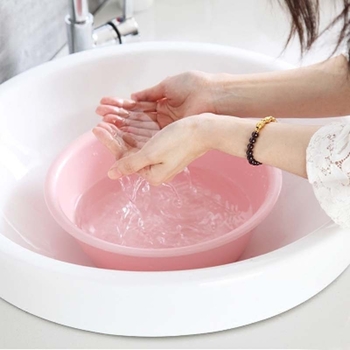 Vas plastic în stil japonez, cu pereți îngroșați, pentru uz casnic, Balance Dawn, 200 g, pentru spălarea rufelor, spălarea legumelor, depozitare, spălarea picioarelor și a feței