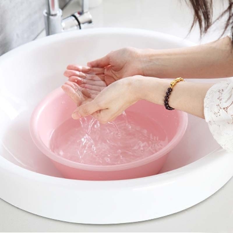 Vas plastic în stil japonez, cu pereți îngroșați, pentru uz casnic, Balance Dawn, 200 g, pentru spălarea rufelor, spălarea legumelor, depozitare, spălarea picioarelor și a feței