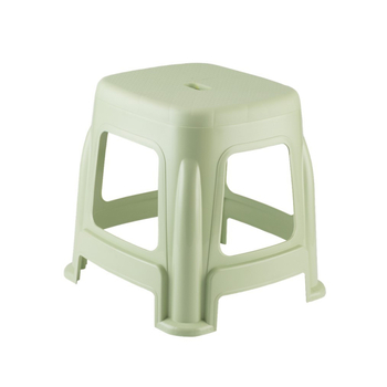Удебелена пластмасова табуретка за дома, кръгла форма, несгъваема