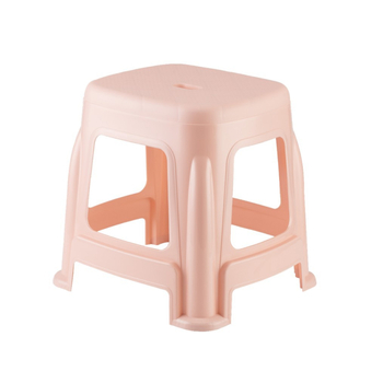 Удебелена пластмасова табуретка за дома, кръгла форма, несгъваема