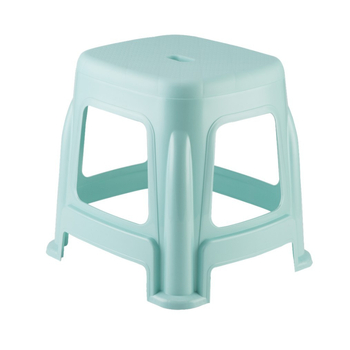 Удебелена пластмасова табуретка за дома, кръгла форма, несгъваема