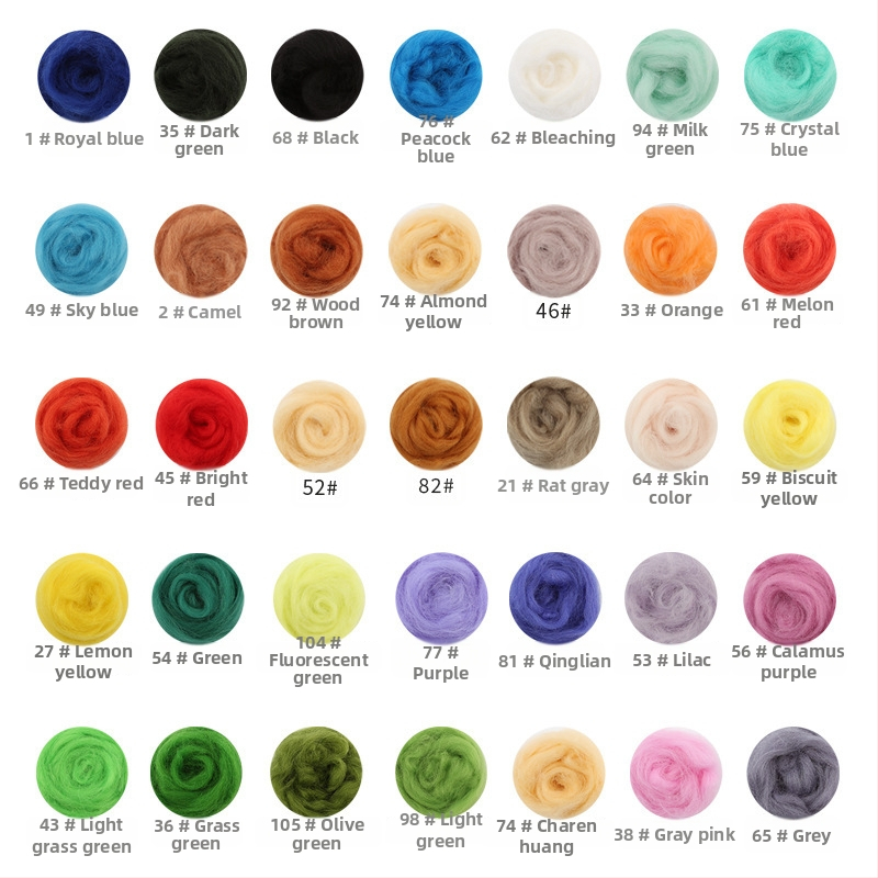 Set za poke embroidery s trakama od vunenog filca, ručno izrađeni skup alata i materijala, 66S
