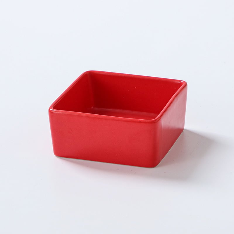 Квадратна керамична чиния за сосове, микровълнова безопасна, печат на лого, възможност за персонализация