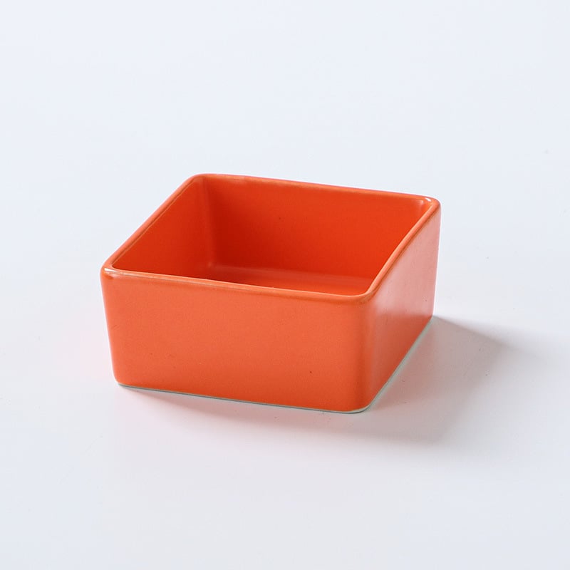 Квадратна керамична чиния за сосове, микровълнова безопасна, печат на лого, възможност за персонализация