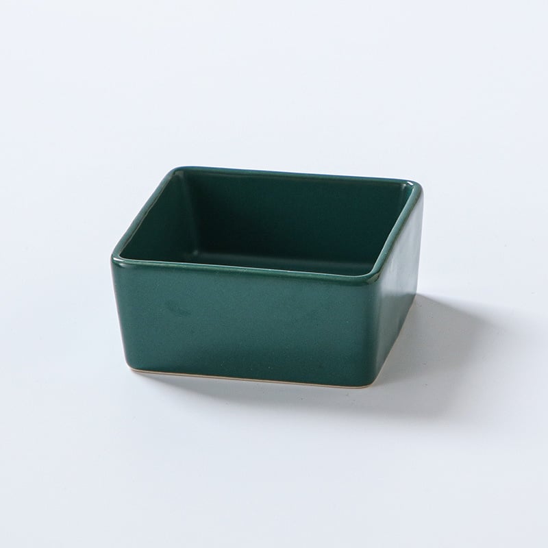 Квадратна керамична чиния за сосове, микровълнова безопасна, печат на лого, възможност за персонализация