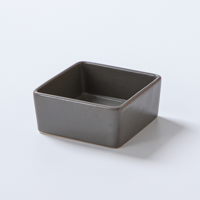 Квадратна керамична чиния за сосове, микровълнова безопасна, печат на лого, възможност за персонализация